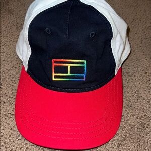 TOMMY HILFIGER NYC Pride Collection Baseball Cap Hat Rainbow Flag Strap Back OS